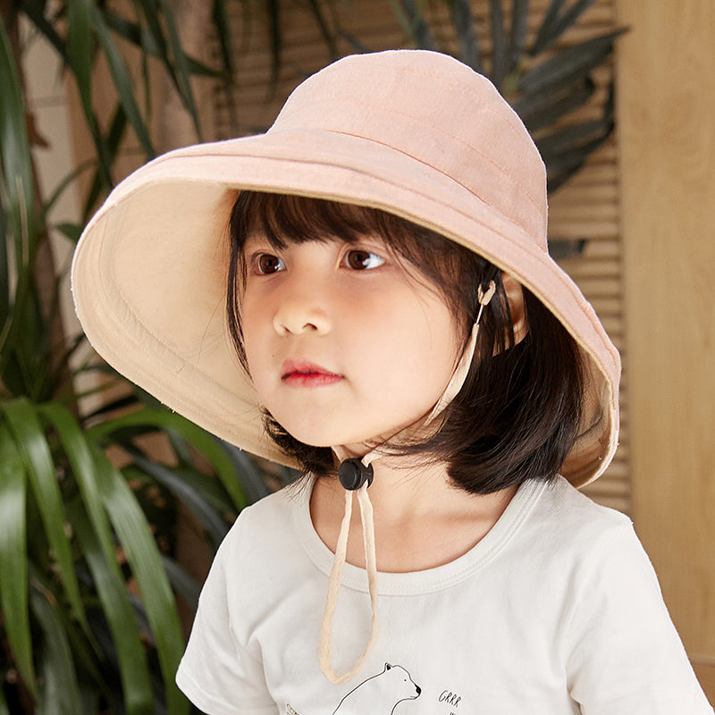 SunSmart Wide Brim Kids' Reversible Bucket Hat