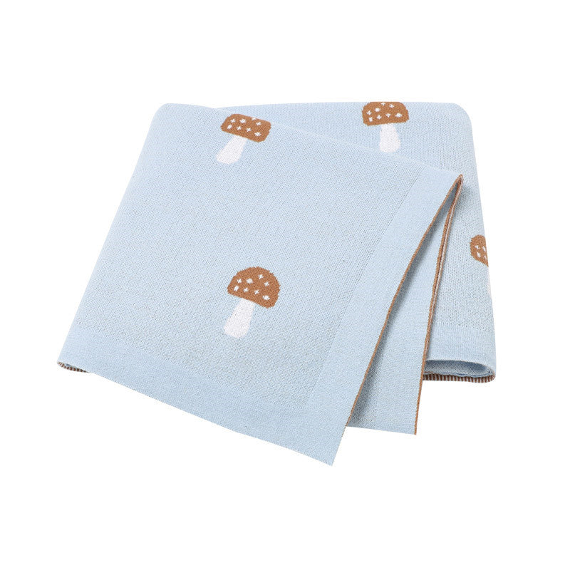 Soft Knit Mushroom Baby Blanket/Swaddle