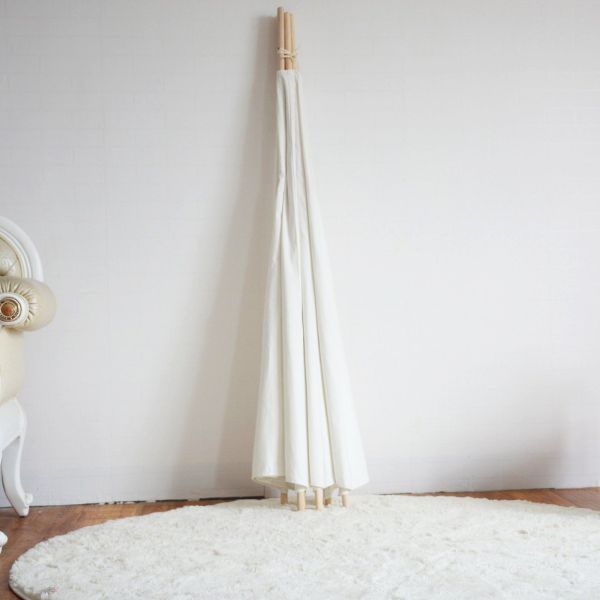 Lily White Cotton Canvas Kids Hexagonal Teepee Tent