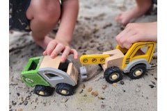 Calm & Breezy Wooden Construction Trucks