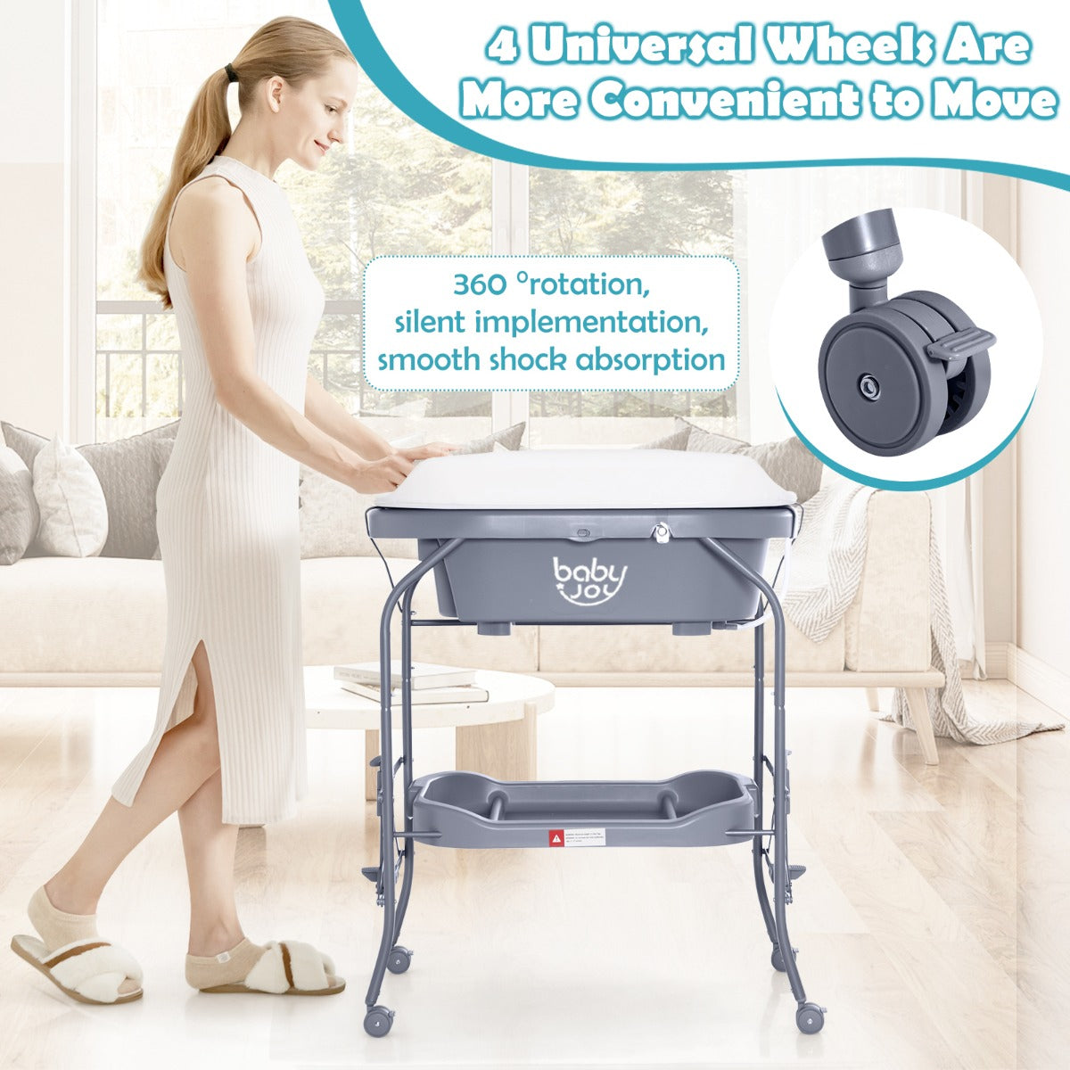 SmartCare 2-in-1 Baby Changing Table with Bathtub