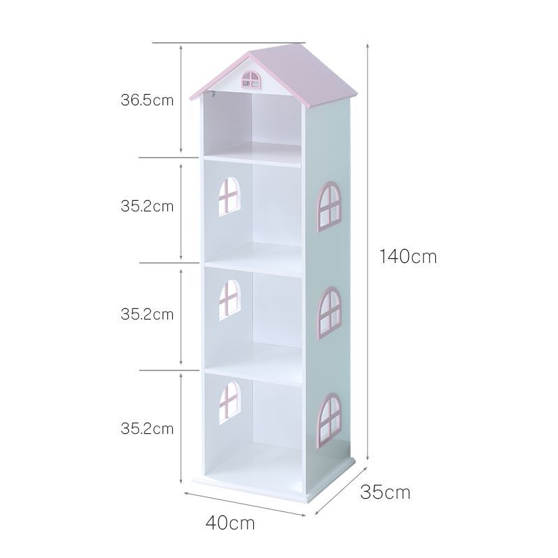 Pink Manhattan Tall Dollhouse Bookcase