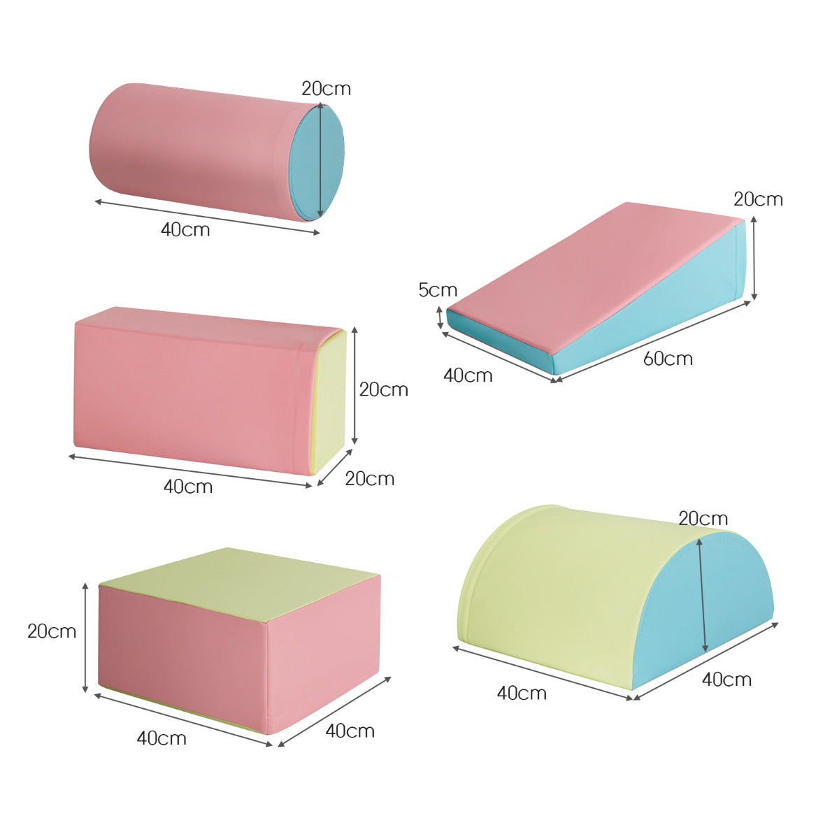 Climb 'n' Crawl 5-Piece Foam Blocks Activity Play Set