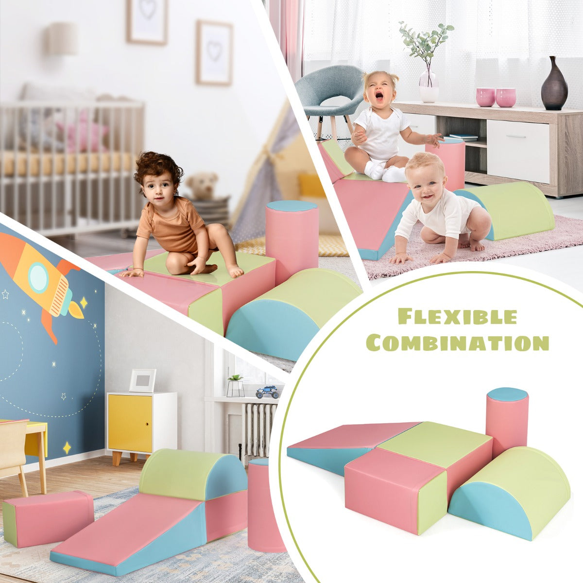 Climb 'n' Crawl 5-Piece Foam Blocks Activity Play Set