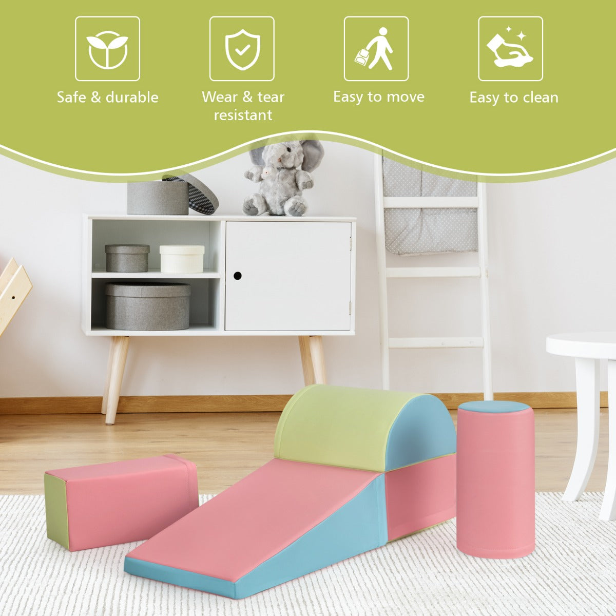 Climb 'n' Crawl 5-Piece Foam Blocks Activity Play Set