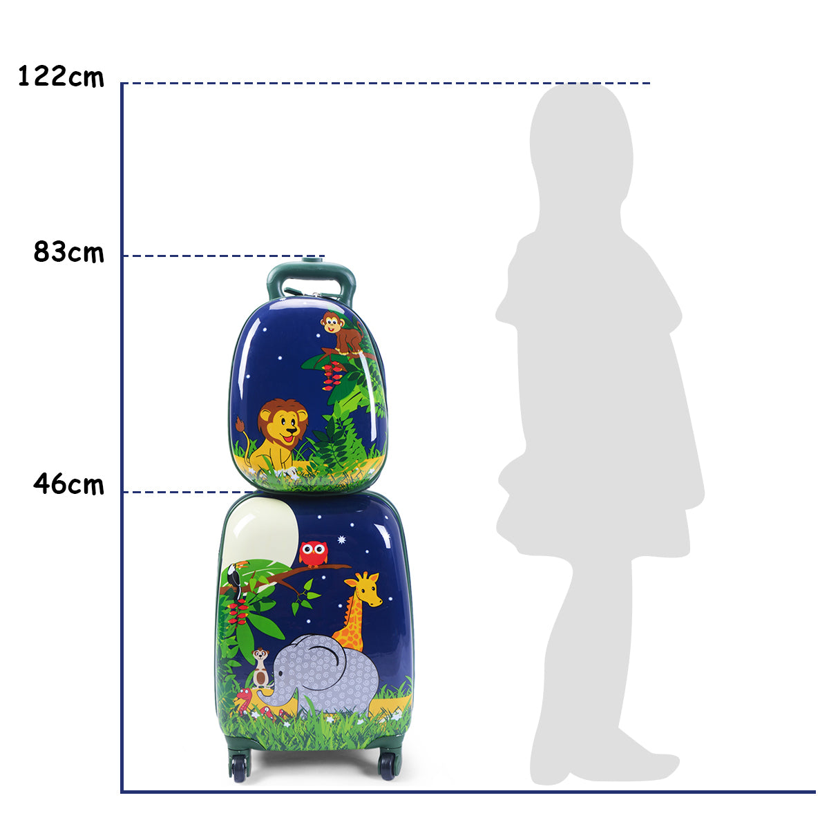 Kids Carry On Luggage Set - Jungle Safari