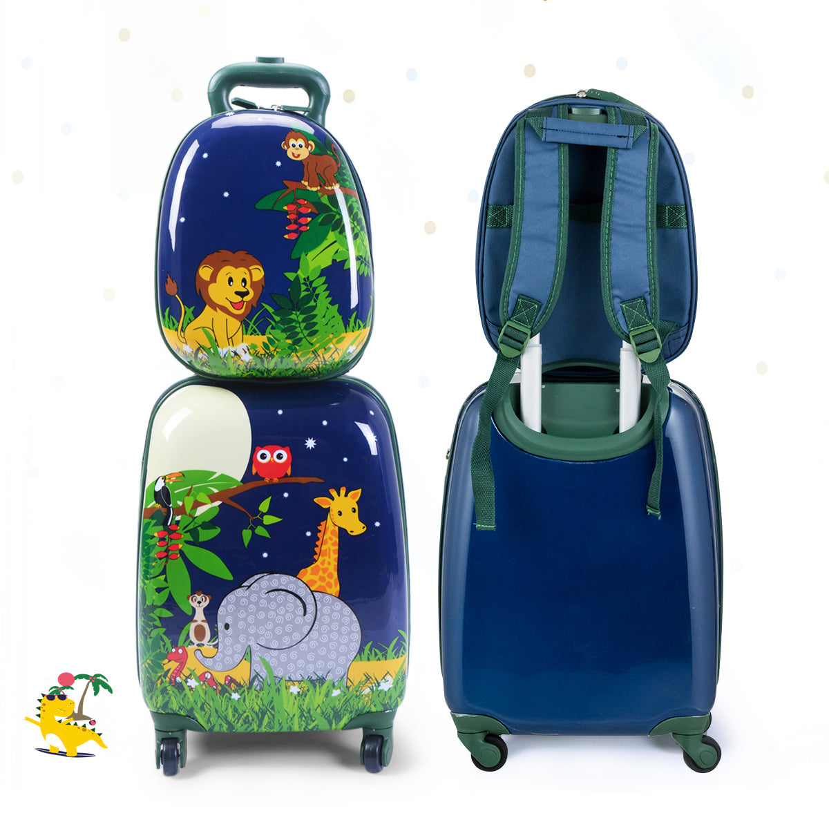 Kids Carry On Luggage Set - Jungle Safari