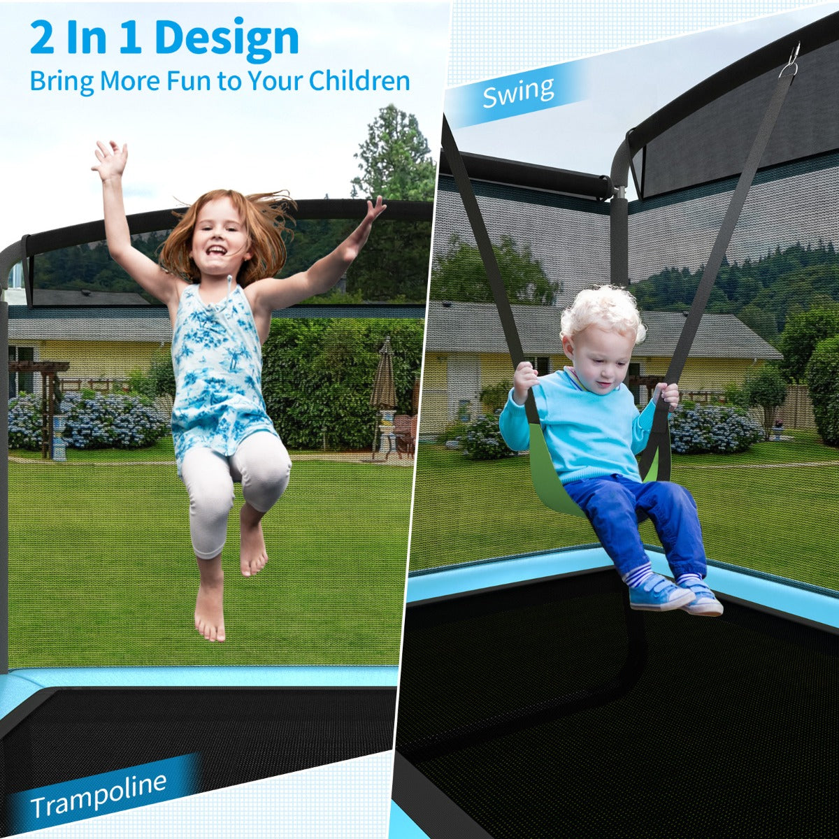 Meadow Recreational Trampoline with Swing