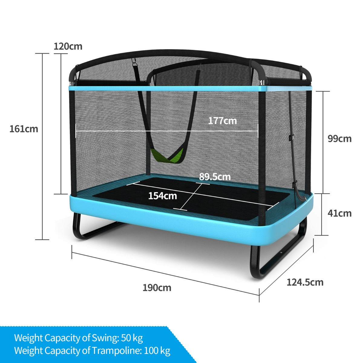 Meadow Recreational Trampoline with Swing