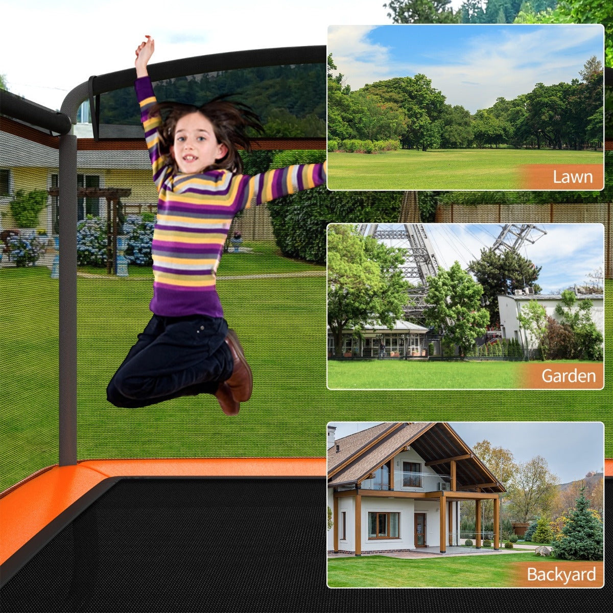 Meadow Recreational Trampoline with Swing