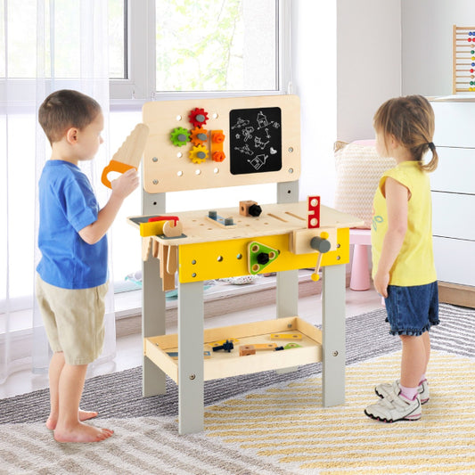 Kid's Pretend Workbench with Tools & Blackboard