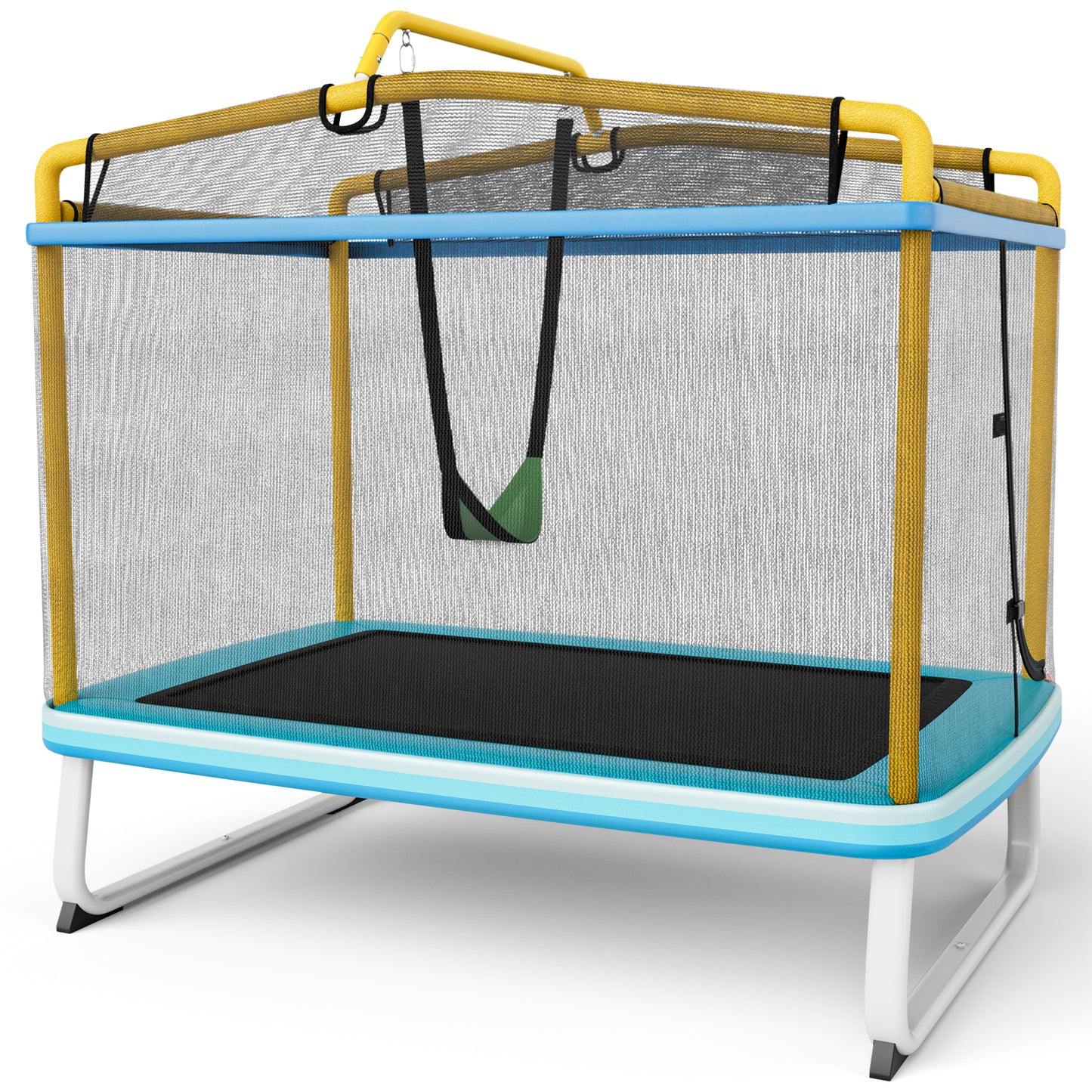 Kenzo Rectangle Trampoline with Swing & Horizontal Bar