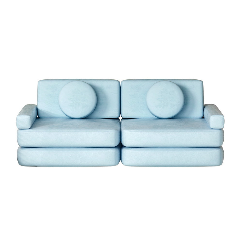 Modular Play Couch for Kids - Baby Blue