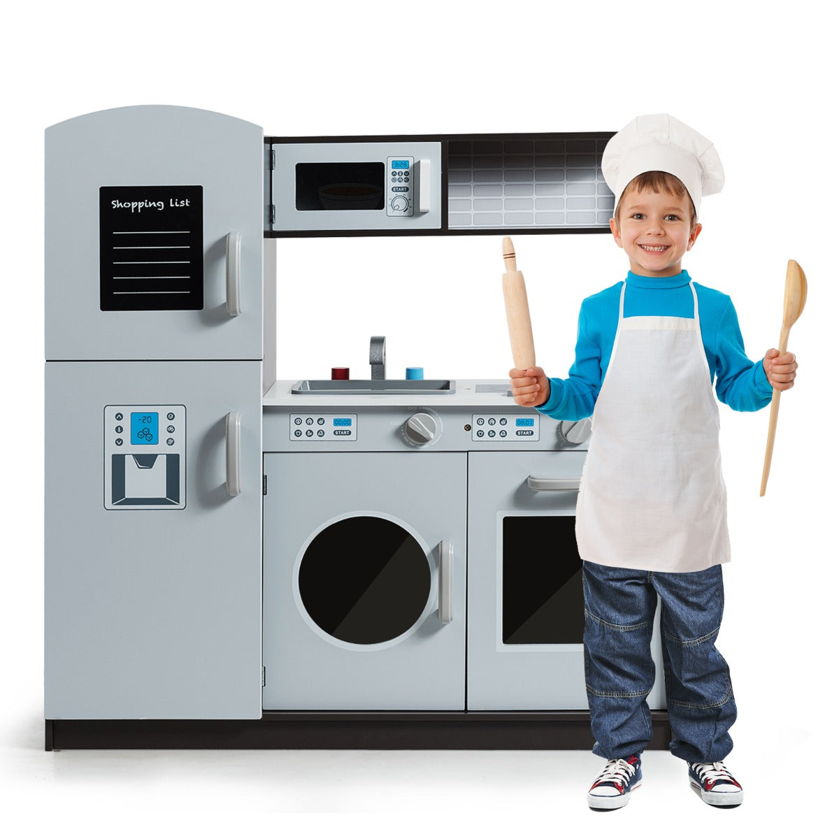 Scandi Pretend Kitchen with Washing Machine
