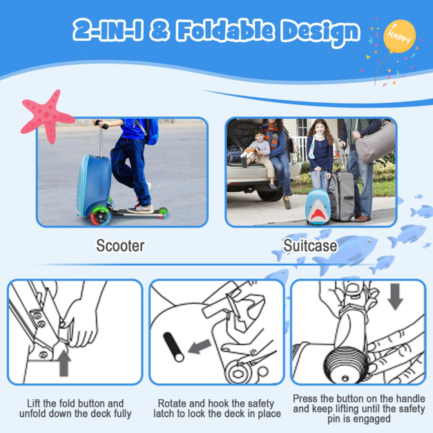 SkateLite: 2-in-1 Suitcase and Skateboard with Tri-Light Wheels