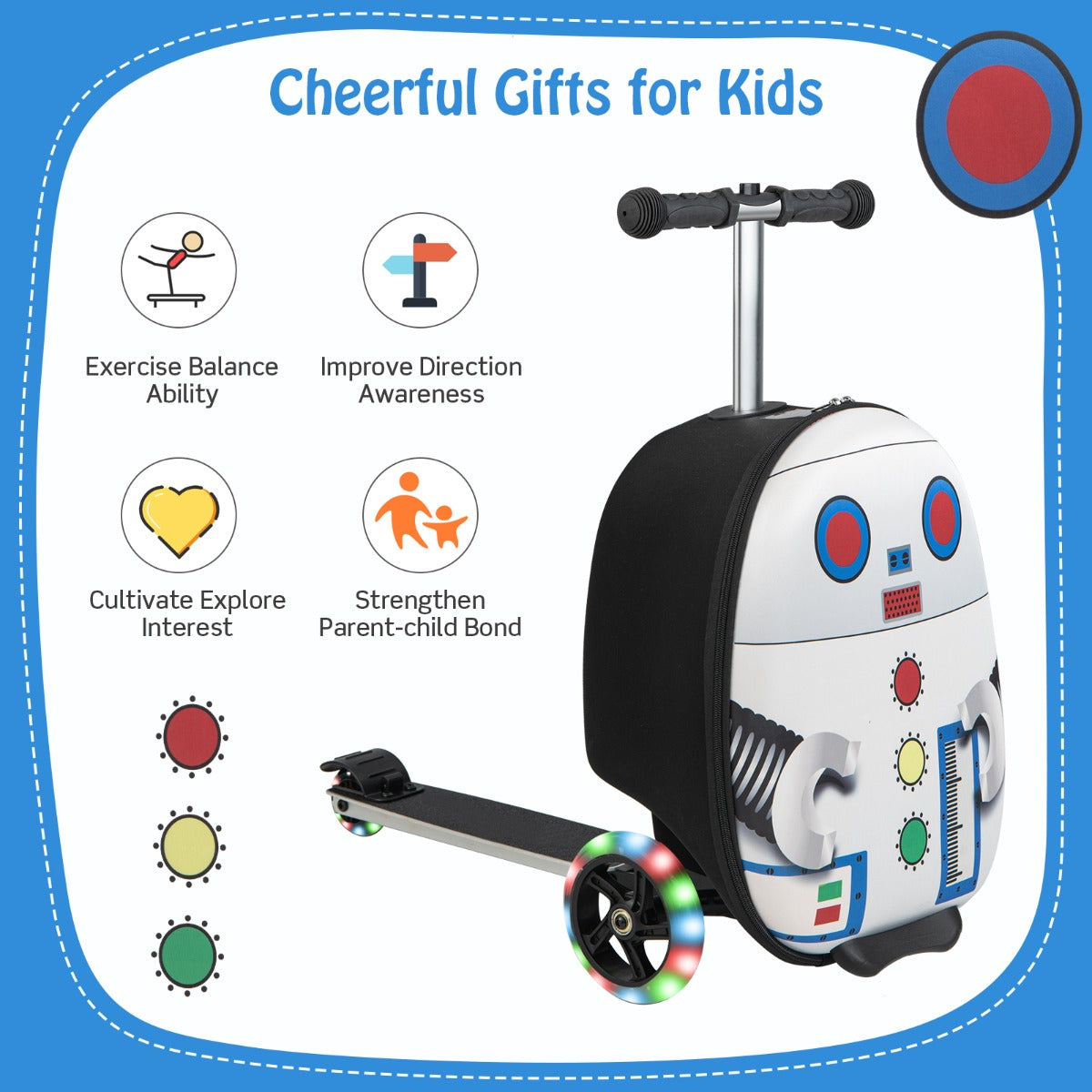 SkateLite: 2-in-1 Suitcase and Skateboard with Tri-Light Wheels