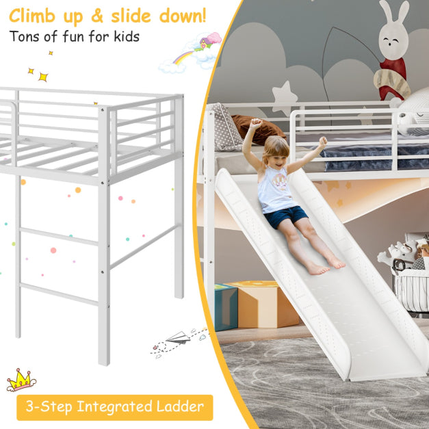 Nebula Kids' Loft Single Bed with Slide
