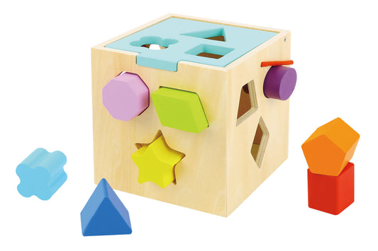 Tooky Toys Cuboid Shape Sorter with 12 blocks
