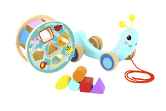 Tooky Toys Pull Along Snail Shape Sorter