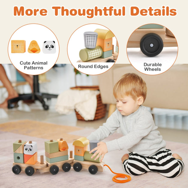 Pull Along Stacking Animal Train