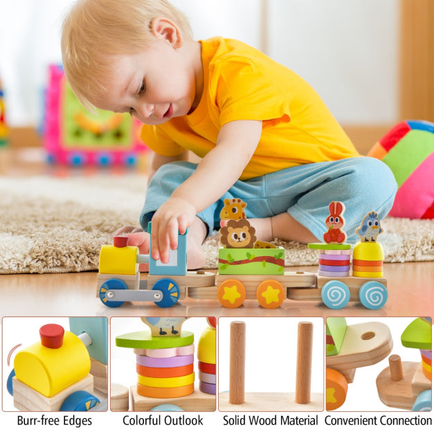 Pull Along Stacking Animal Train