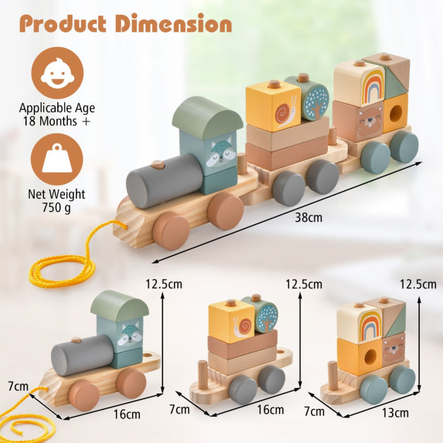 Pull Along Stacking Animal Train