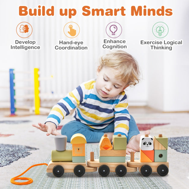 Pull Along Stacking Animal Train
