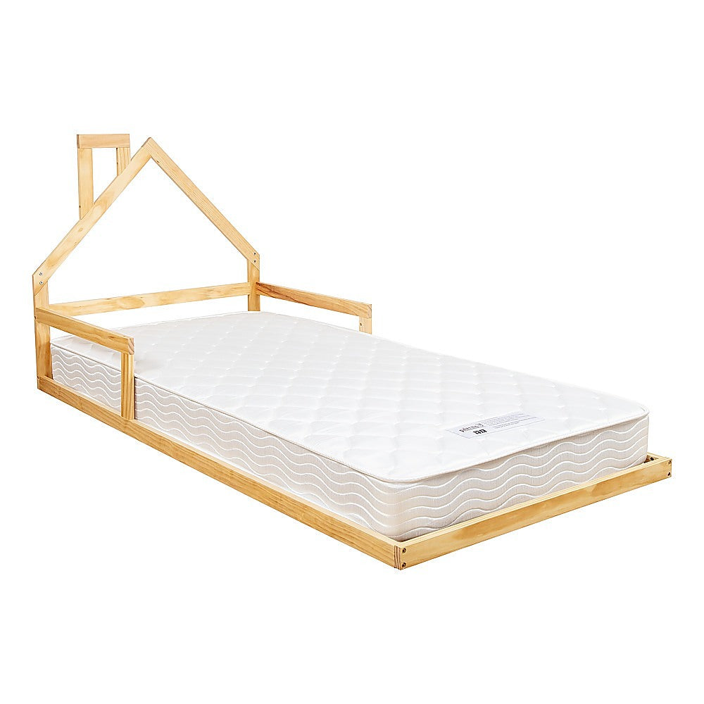 Hampton Montessori Kid's Pine Wood Floor Bed Frame