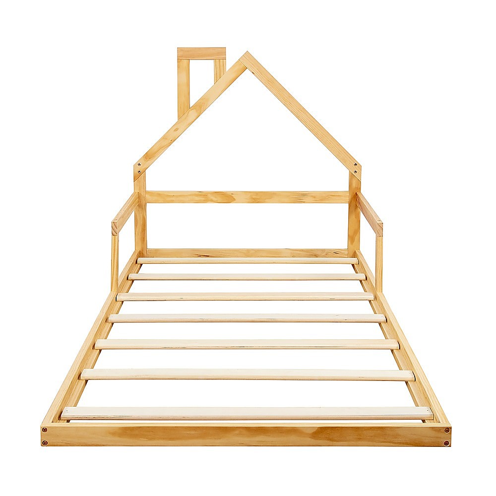 Hampton Montessori Kid's Pine Wood Floor Bed Frame