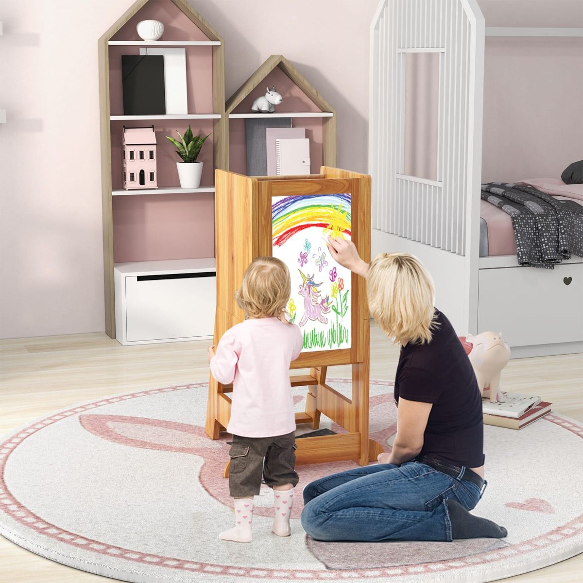 LittleHelper Standing Tower & Kitchen Helper Stool with Washable Markers