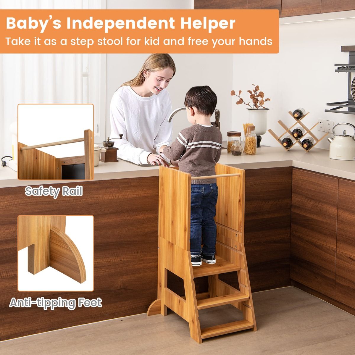 LittleHelper Standing Tower & Kitchen Helper Stool with Washable Markers