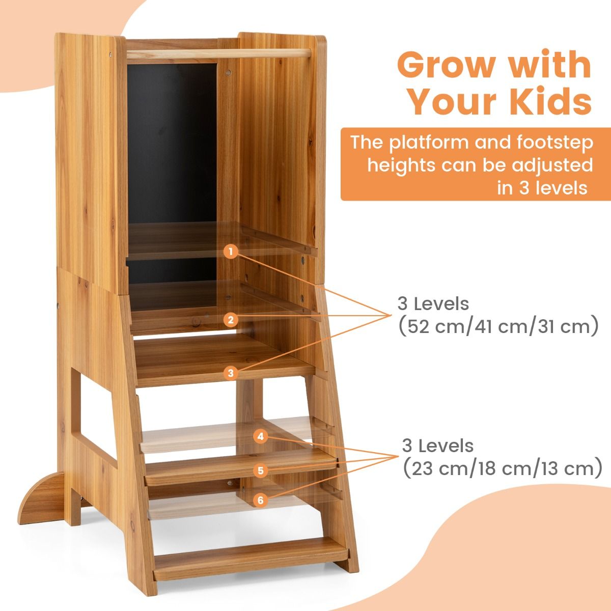 LittleHelper Standing Tower & Kitchen Helper Stool with Washable Markers