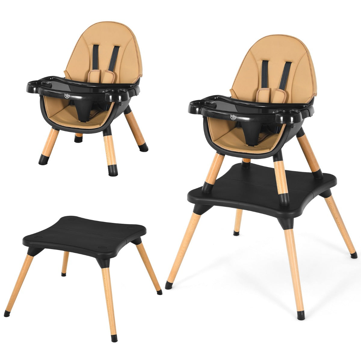 Adjustable Wooden Baby Highchair
