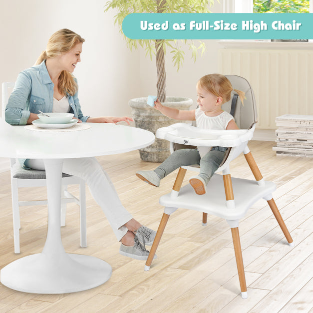 Adjustable Wooden Baby Highchair