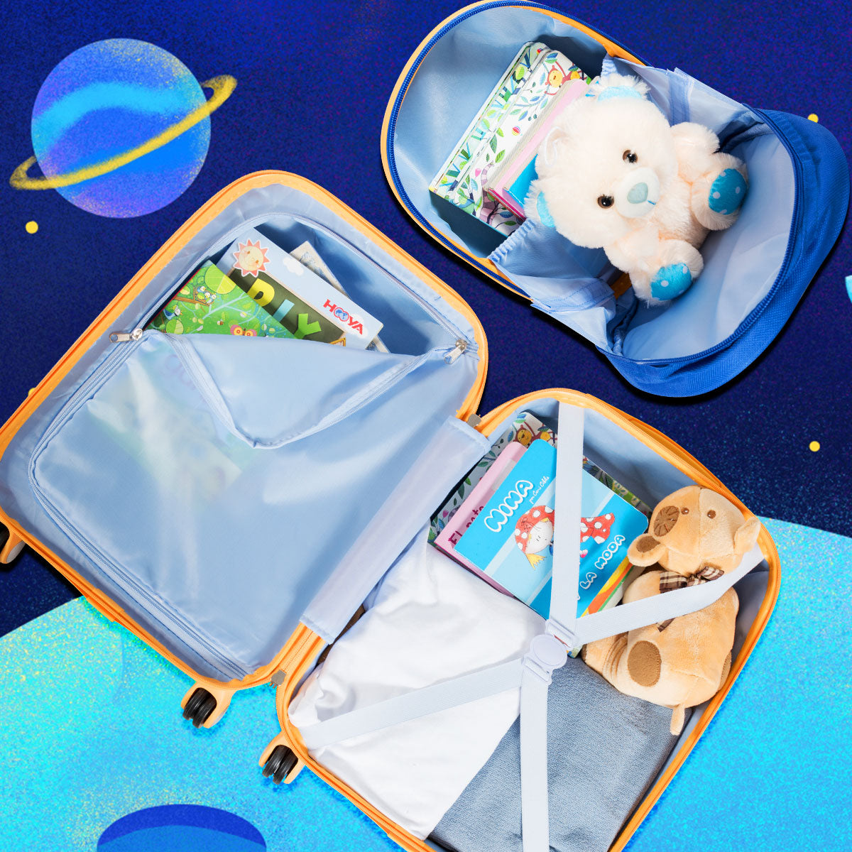 Kids Carry On Luggage Set - Astronaut