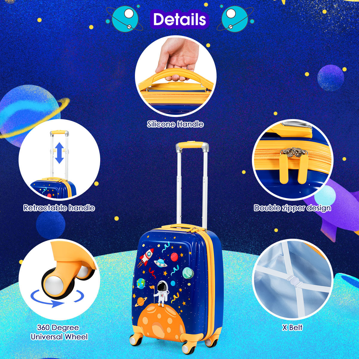Kids Carry On Luggage Set - Astronaut