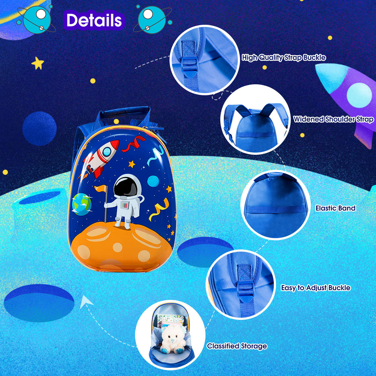 Kids Carry On Luggage Set - Astronaut