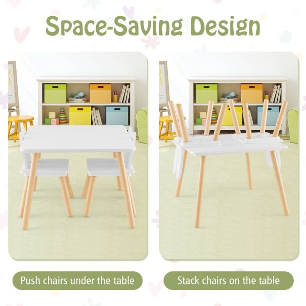 Scandi Kids' Rabbit Ear Chair & Table Set