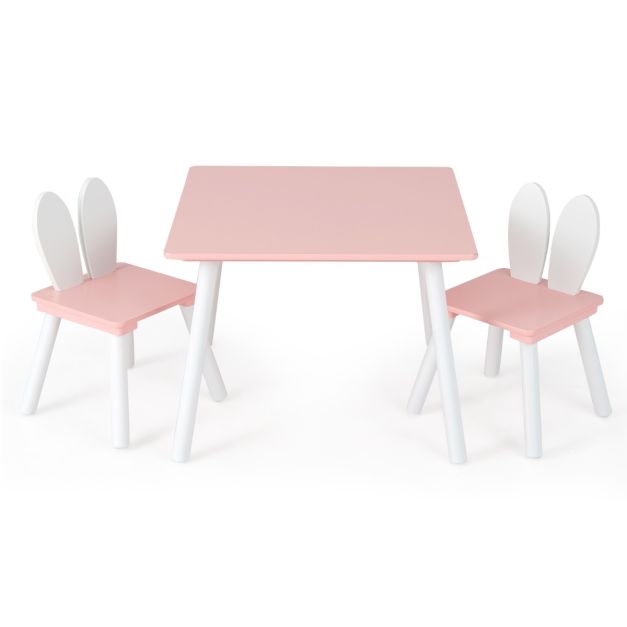 Scandi Kids' Rabbit Ear Chair & Table Set