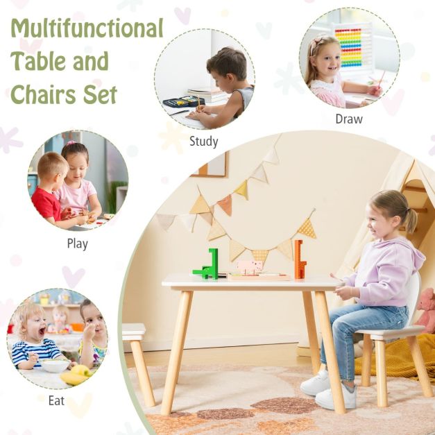 Scandi Kids' Rabbit Ear Chair & Table Set