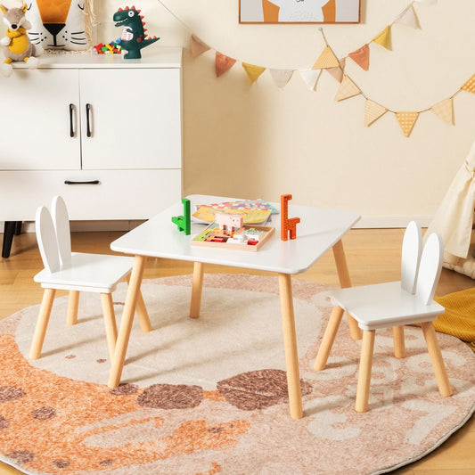 Scandi Kids' Rabbit Ear Chair & Table Set