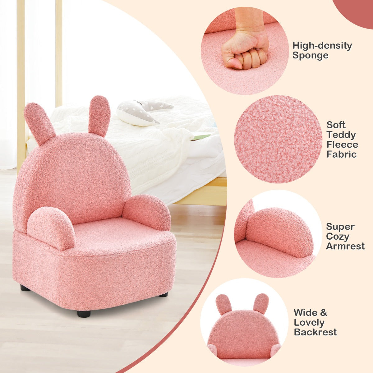 Kids Plush Bunny Lounge Chair – Some Bub Stuff Co