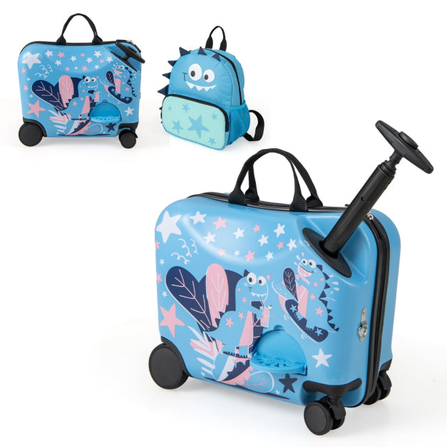 Kids Carry On Luggage Set - Flamingo, Dino, Unicorn