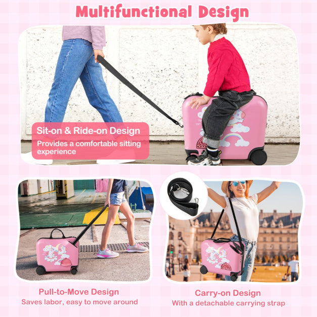 Kids Carry On Luggage Set - Flamingo, Dino, Unicorn