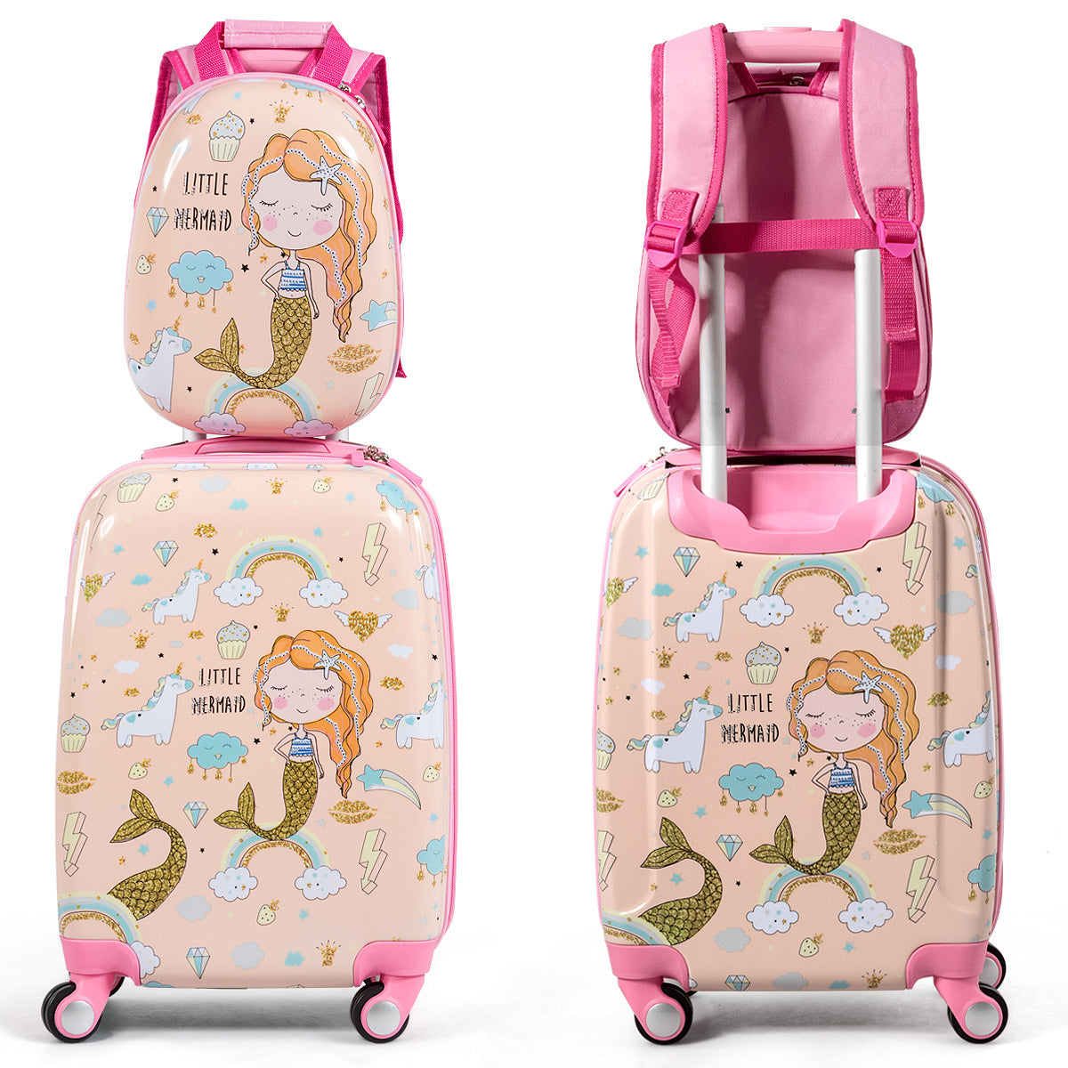 Kids Carry On Luggage Set - Mermaid