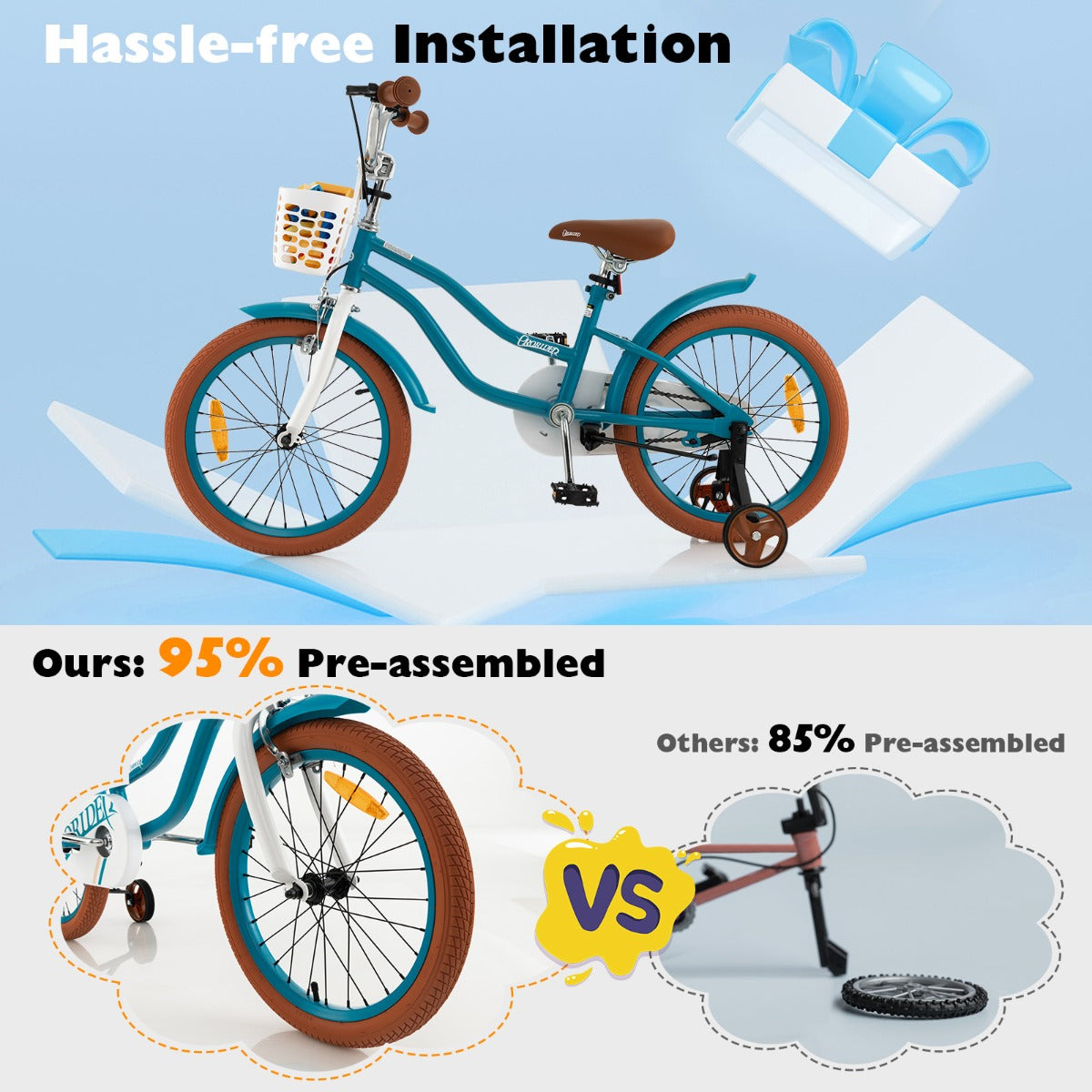 Kid's Pedal Bike with Handbrake