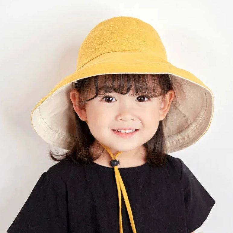 SunSmart Wide Brim Kids' Reversible Bucket Hat