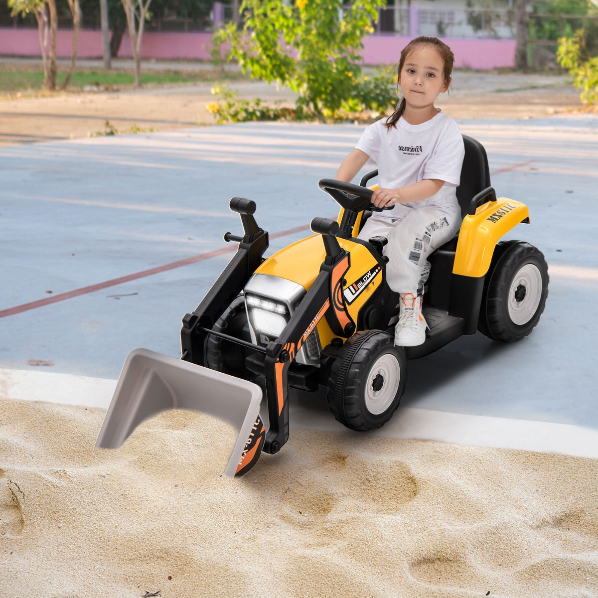Adjustable Excavator Ride On for Kids with Remote Control