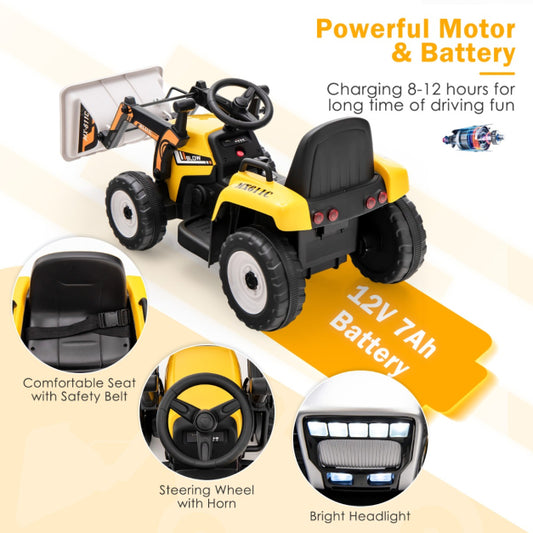 Adjustable Excavator Ride On for Kids with Remote Control