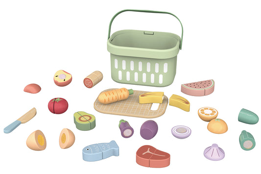 Tooky Toys Pretend Food Basket Set